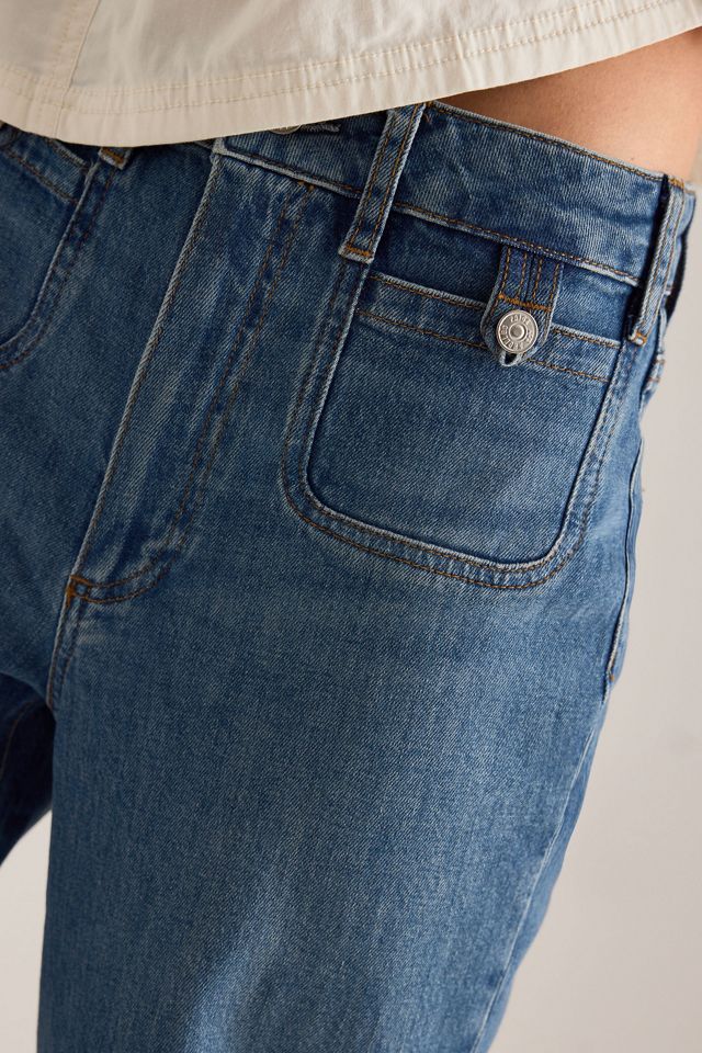 PAIGE Anessa Patch Pocket Wide-Leg Jeans #5