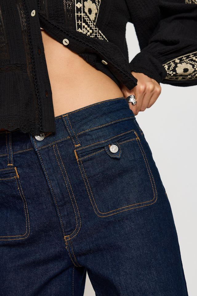 PAIGE Anessa Jeans mit weitem Bein und aufgesetzten Taschen #4