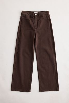 PAIGE Anessa Front Yoke Wide-Leg Jeans