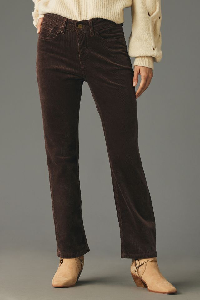 The Yaya Mid-Rise Corduroy Crop Flare Jeans by Pilcro