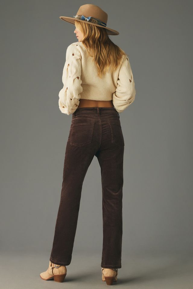 The Yaya Mid-Rise Corduroy Crop Flare Jeans by Pilcro #3