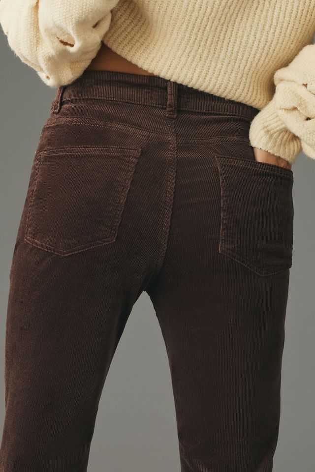 The Yaya Mid-Rise Corduroy Crop Flare Jeans by Pilcro #4