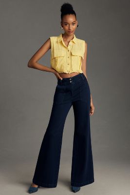 Maeve The Naomi High-rise Wide-leg Jeans By  In Blue