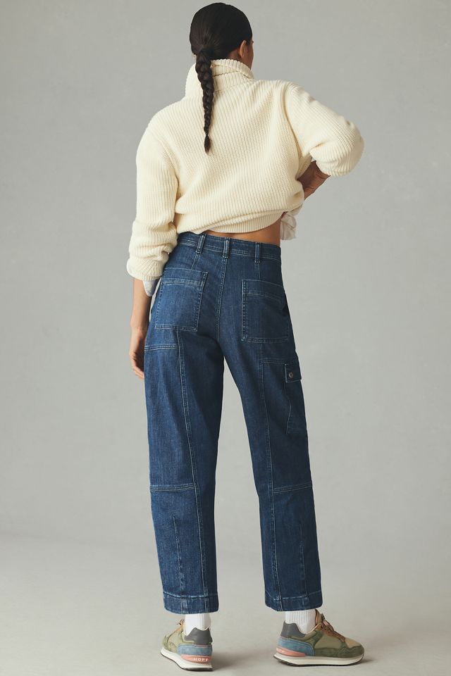 Pilcro Utility High-Rise Barrel-Leg Jeans #4