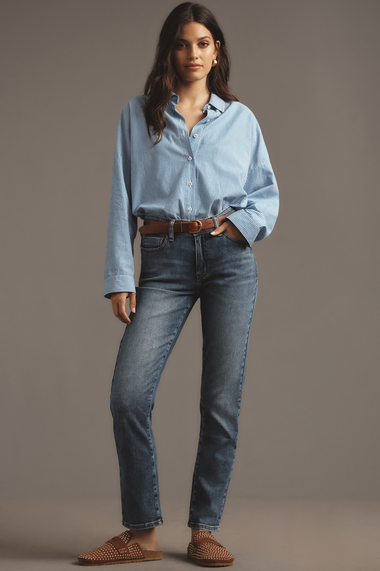 The Slim Boyfriend Mid-Rise Relaxed Jeans by Pilcro