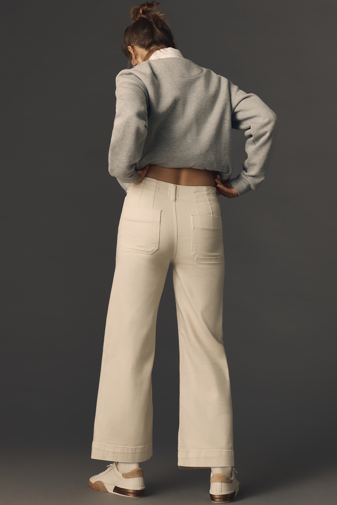 The Colette Cropped Wide-Leg Jeans by Maeve