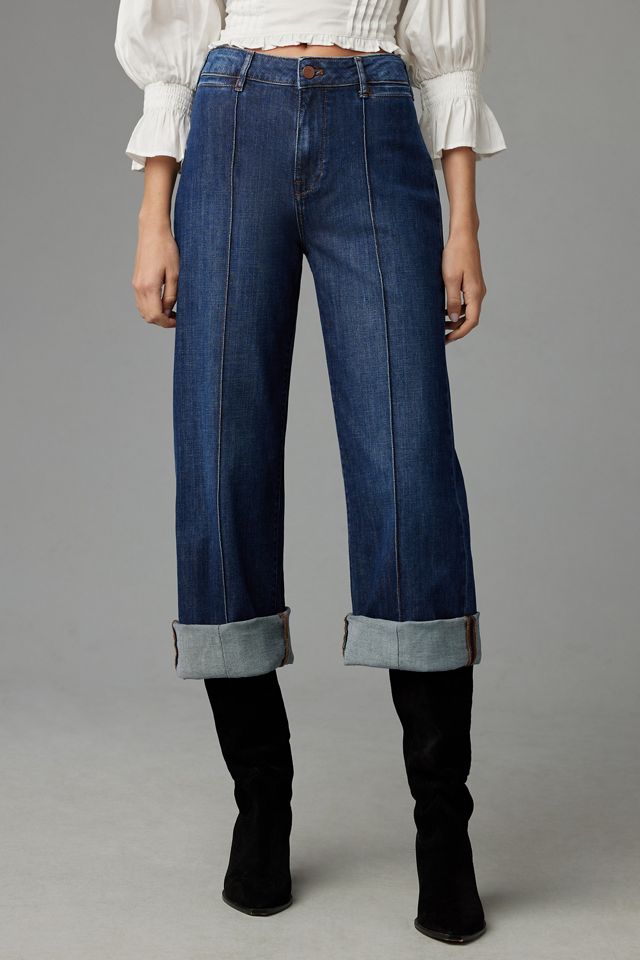Pilcro Cuffed Crop High-Rise Straight-Leg Jeans #1