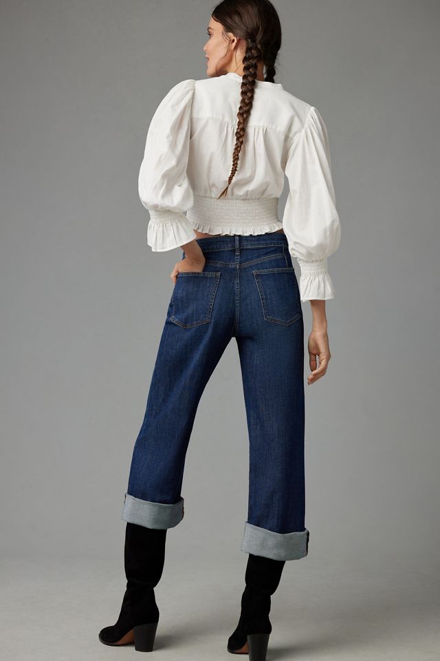 Pilcro Cuffed Crop High-Rise Straight-Leg Jeans #4