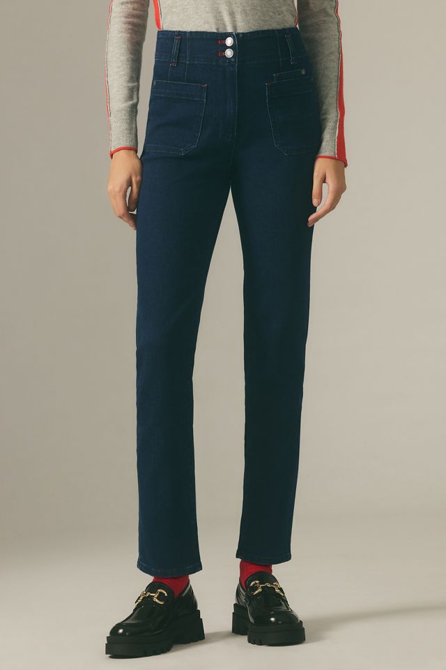 Maeve Junie High-Rise Slim-Leg Jeans #1