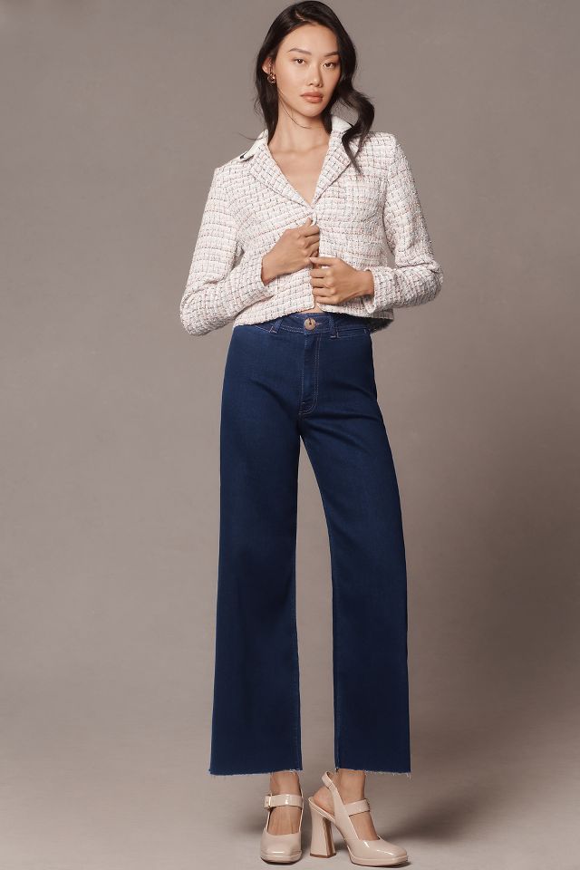 Anthropologie, Pants & Jumpsuits, Anthro Feather Bone Talese Cherry Print  Wide Leg Cropped Pants Size