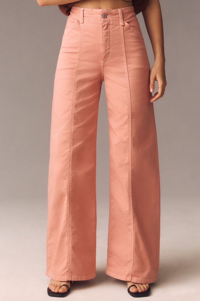 The Delaney Clean-Seamed High-Rise Wide-Leg Jeans by Maeve #1