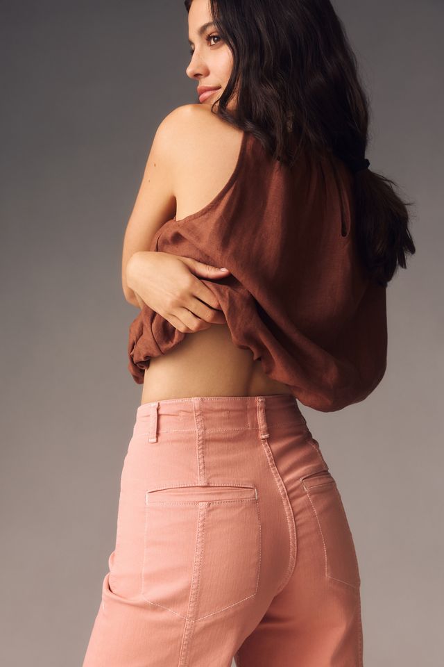 The Delaney Clean-Seamed High-Rise Wide-Leg Jeans by Maeve #2