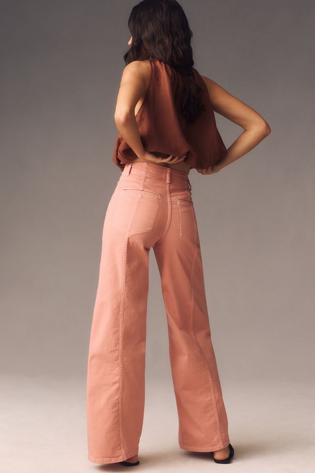 The Delaney Clean-Seamed High-Rise Wide-Leg Jeans by Maeve #3