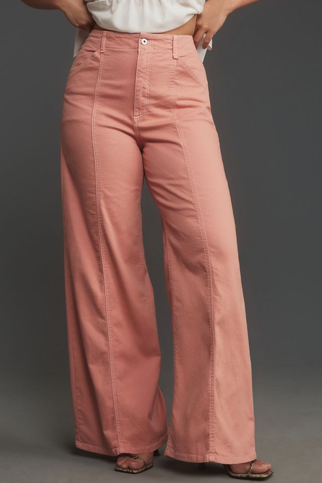 The Delaney Clean-Seamed High-Rise Wide-Leg Jeans by Maeve #5