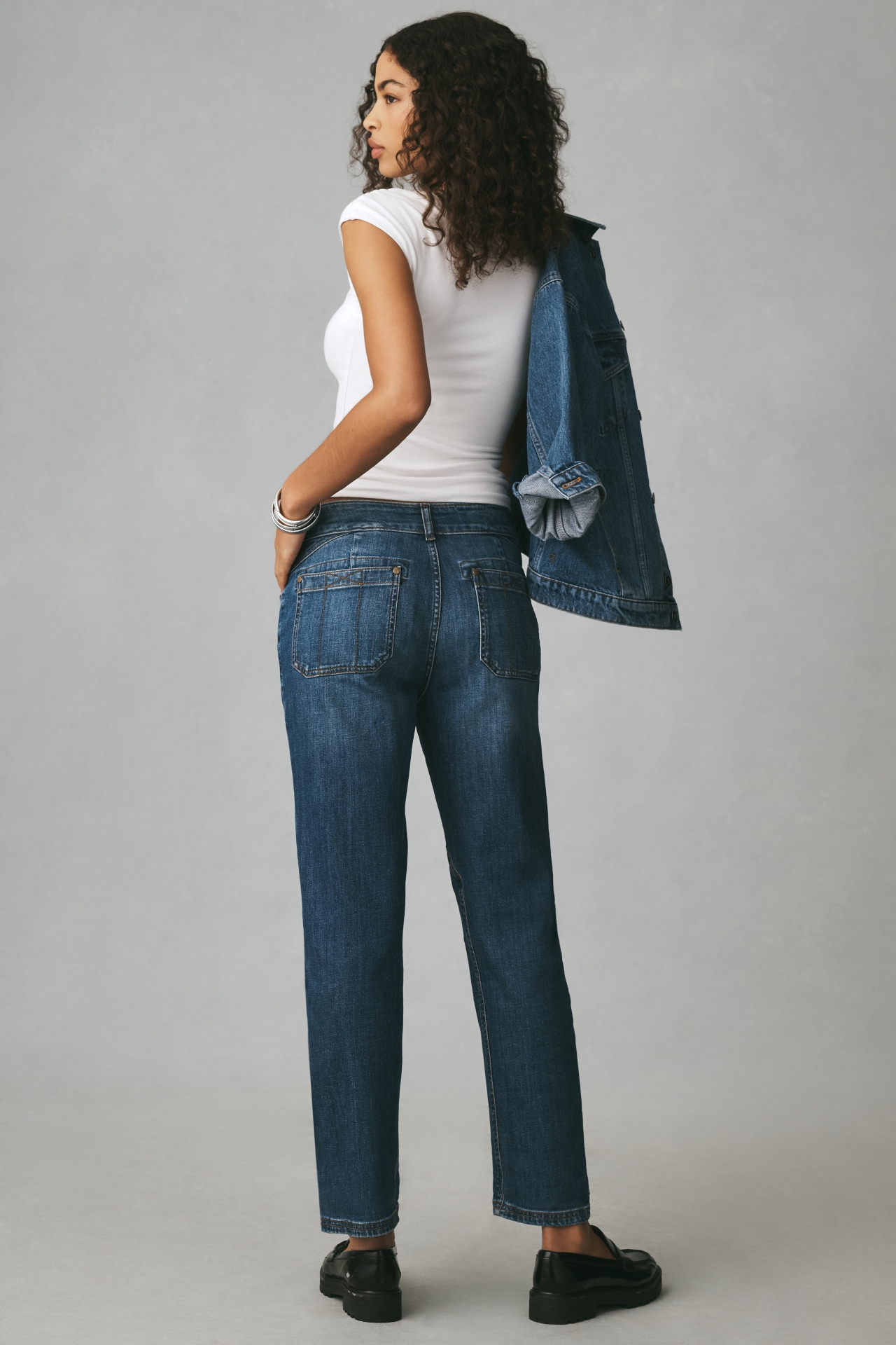 The Wanderer Mid-Rise Relaxed-Leg Jeans by Pilcro