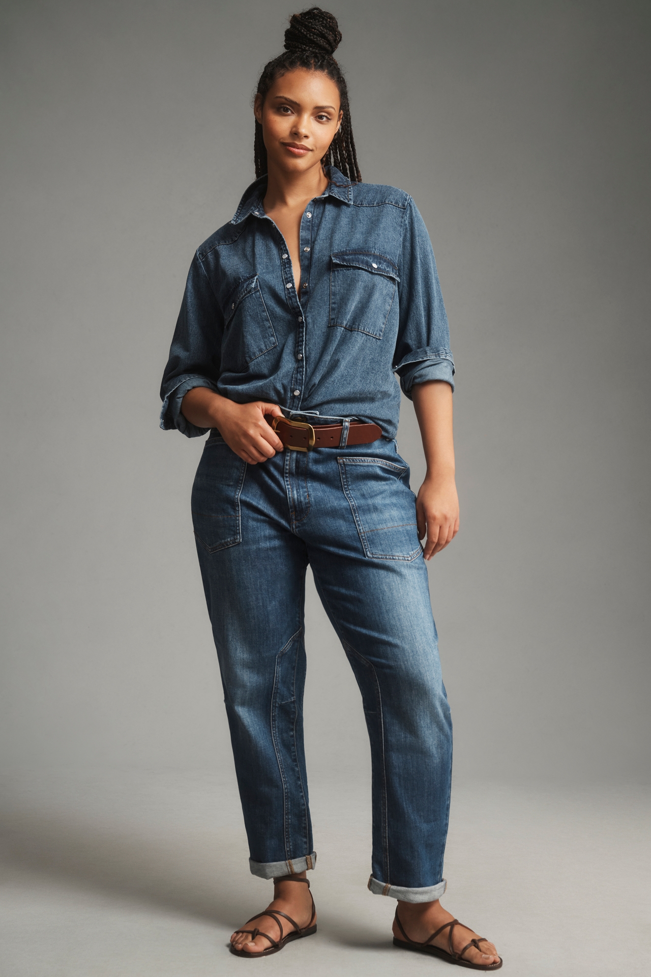 The Wanderer Mid-Rise Relaxed-Leg Jeans by Pilcro