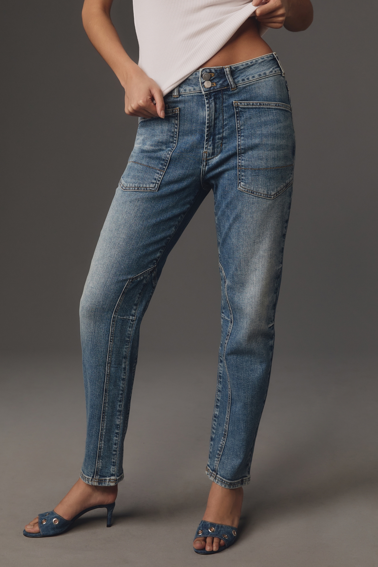 The Wanderer Mid-Rise Relaxed-Leg Jeans by Pilcro