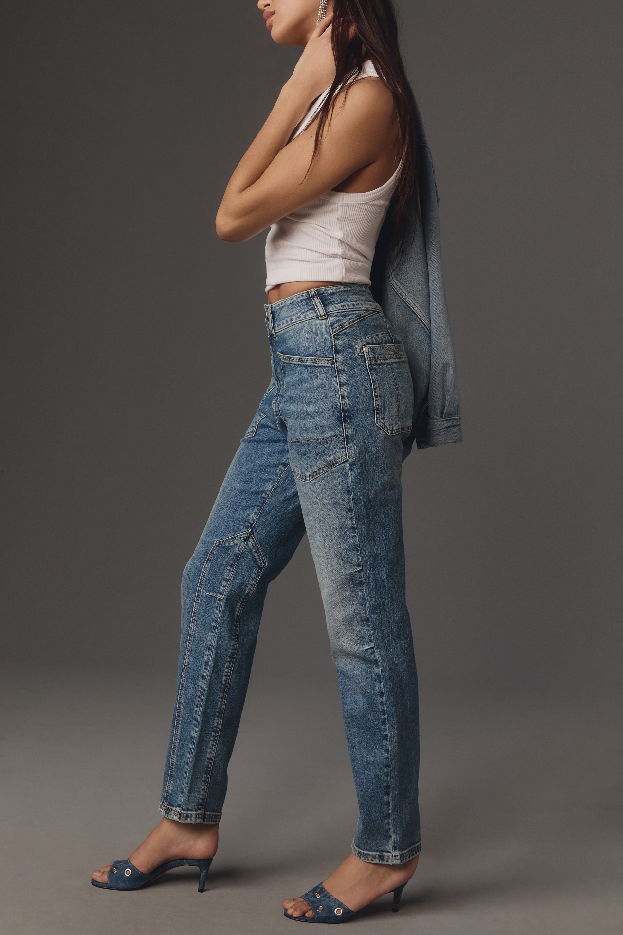 The Wanderer Mid-Rise Relaxed-Leg Jeans by Pilcro