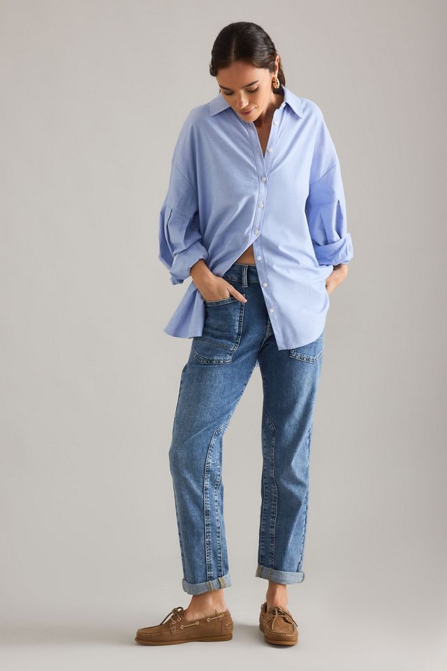 Wanderer Mid-Rise Relaxed Jeans by Pilcro #13
