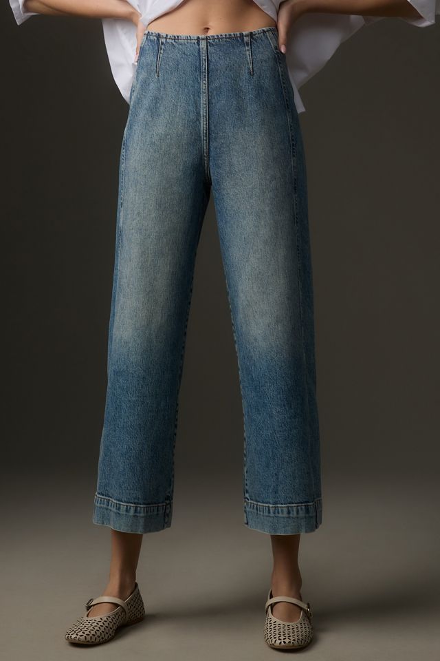 Pilcro Kick Mid-Rise Crop Wide-Leg Jeans #1