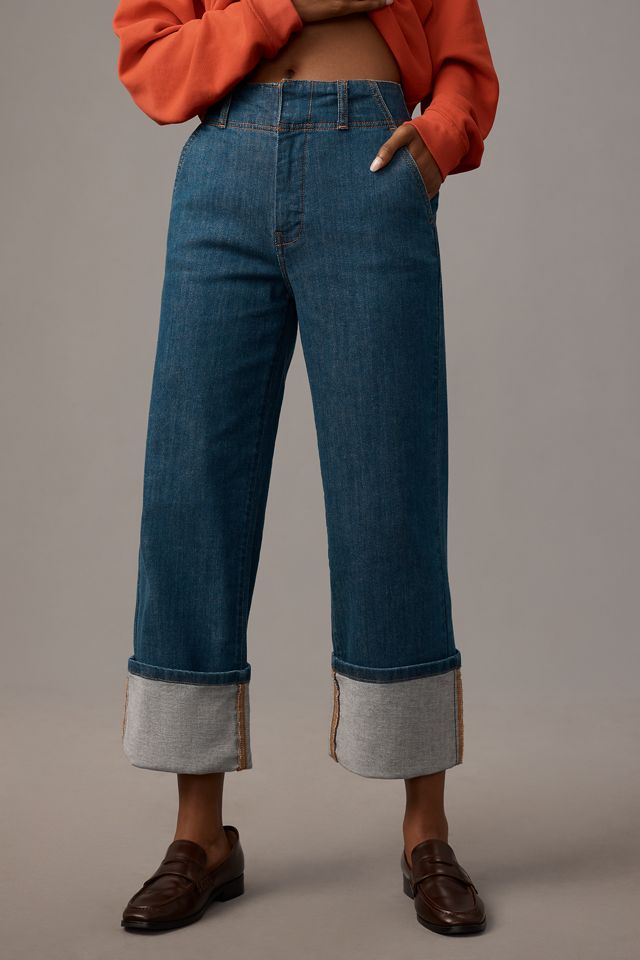 The Maisy Relaxed Cuff Mid-Rise Straight-Leg Jeans by Pilcro #1