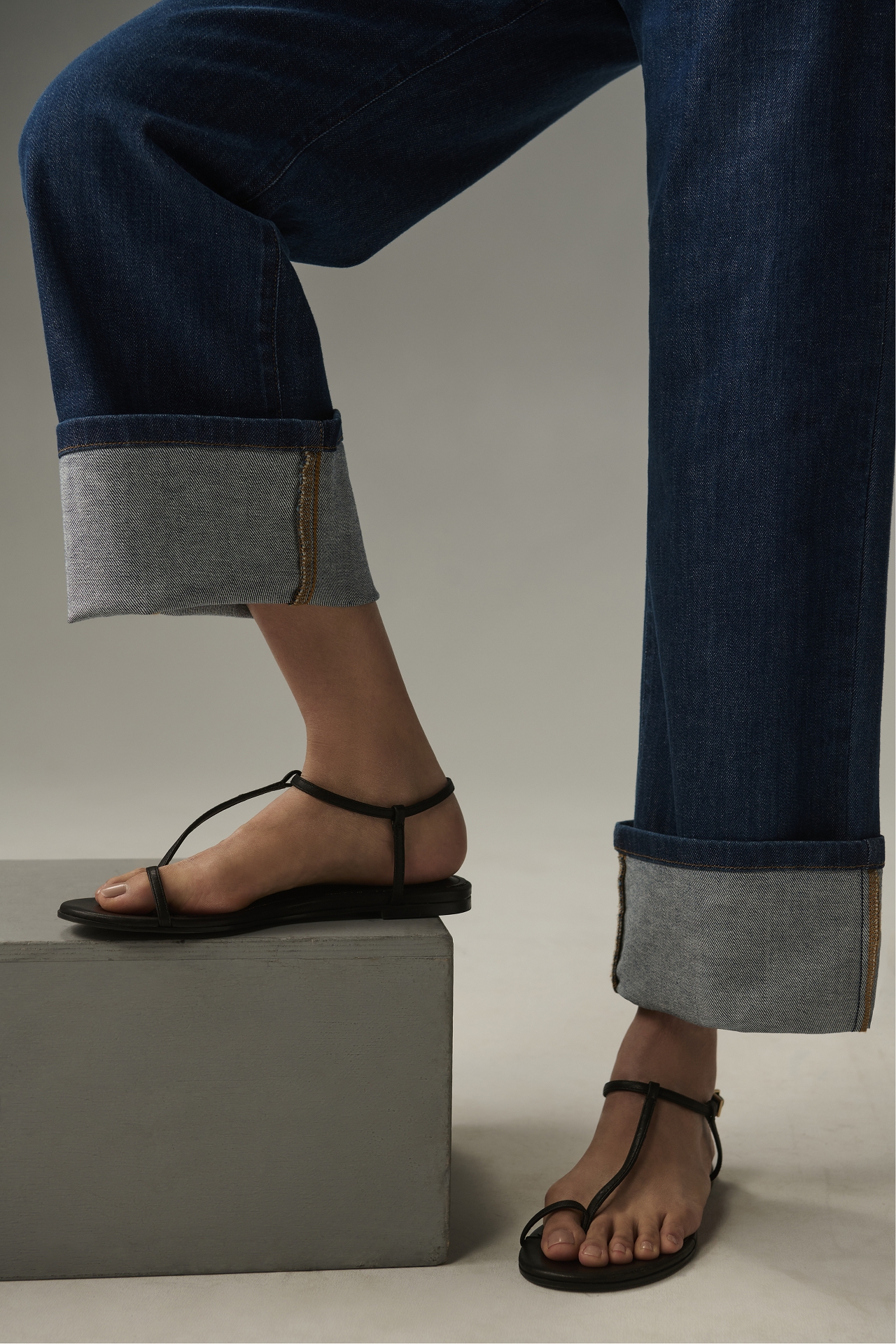 The Maisy Relaxed Cuff Mid-Rise Straight-Leg Jeans by Pilcro