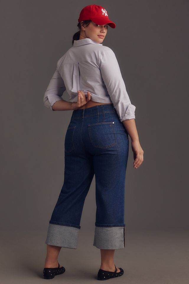 The Maisy Relaxed Cuff Mid-Rise Straight-Leg Jeans by Pilcro #7
