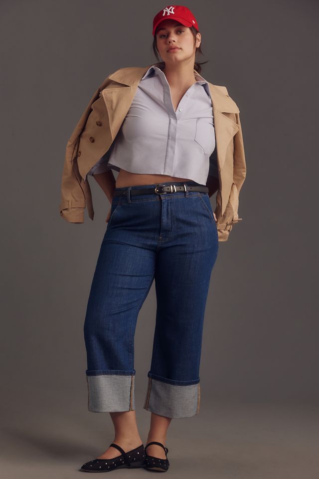 The Maisy Relaxed Cuff Mid-Rise Straight-Leg Jeans by Pilcro #5