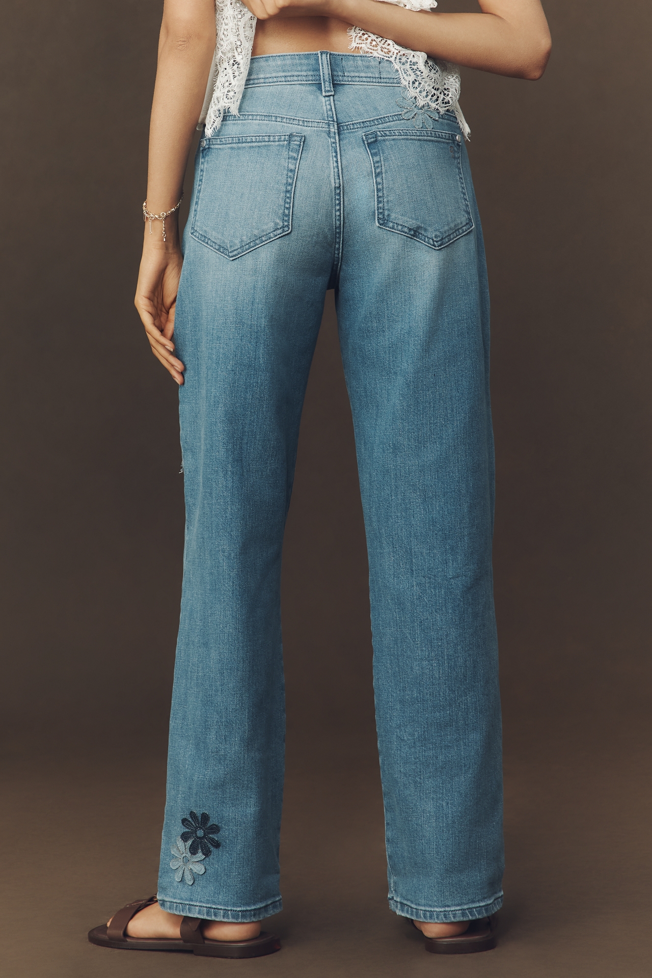 Pilcro Baggy Slim Boyfriend High-Rise Relaxed Jeans