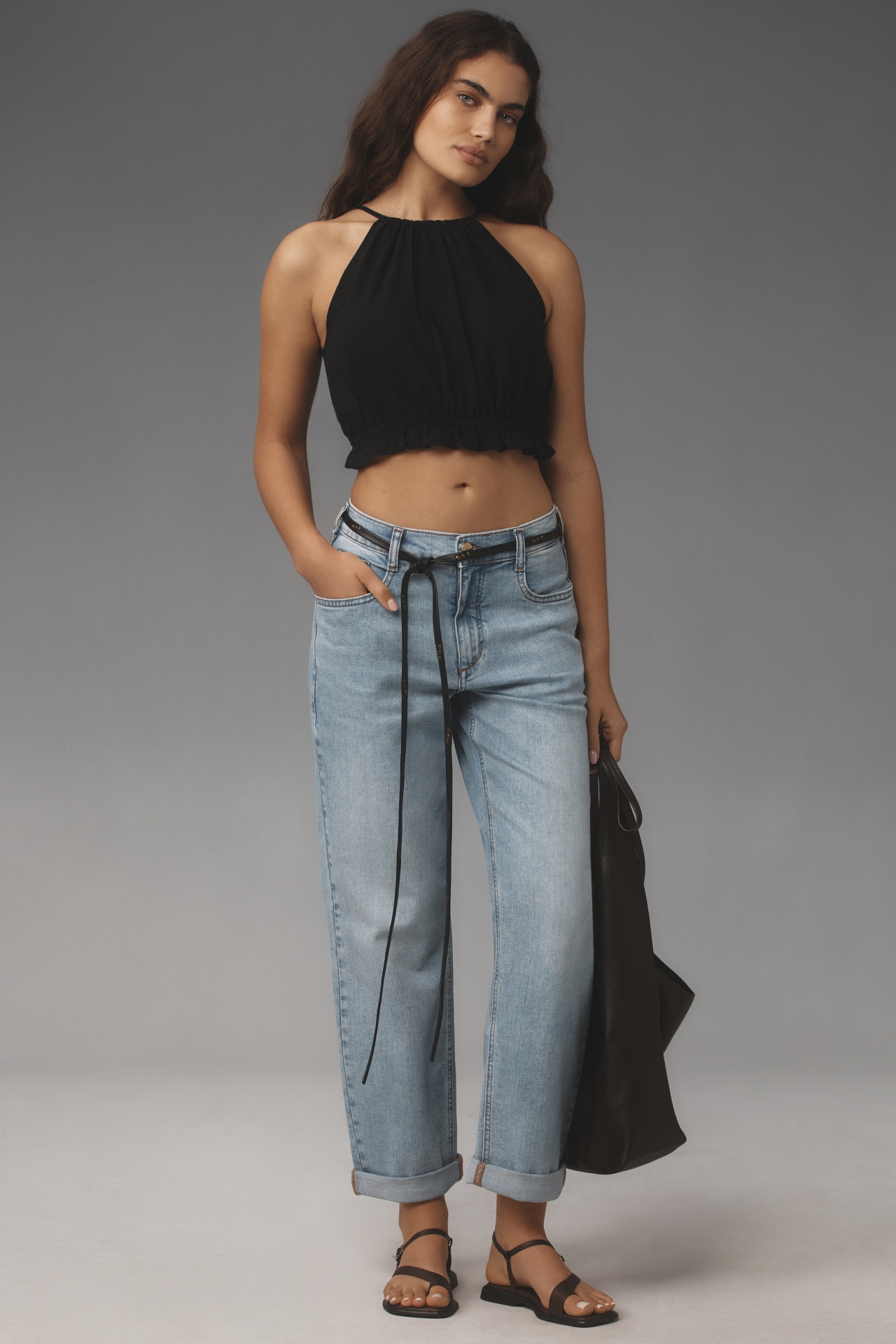 Pilcro Baggy Slim Boyfriend High-Rise Relaxed Jeans