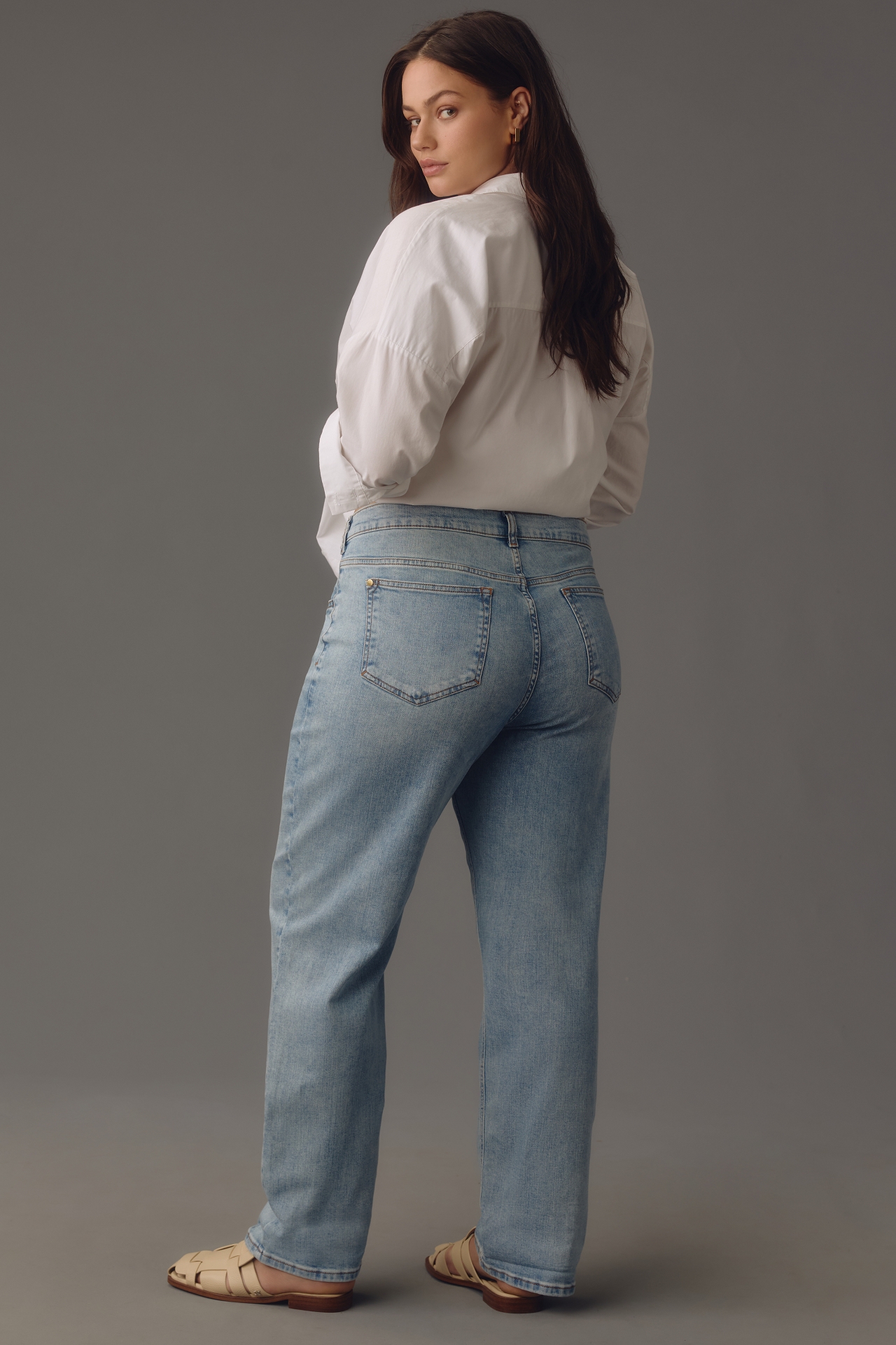 Pilcro Baggy Slim Boyfriend High-Rise Relaxed Jeans