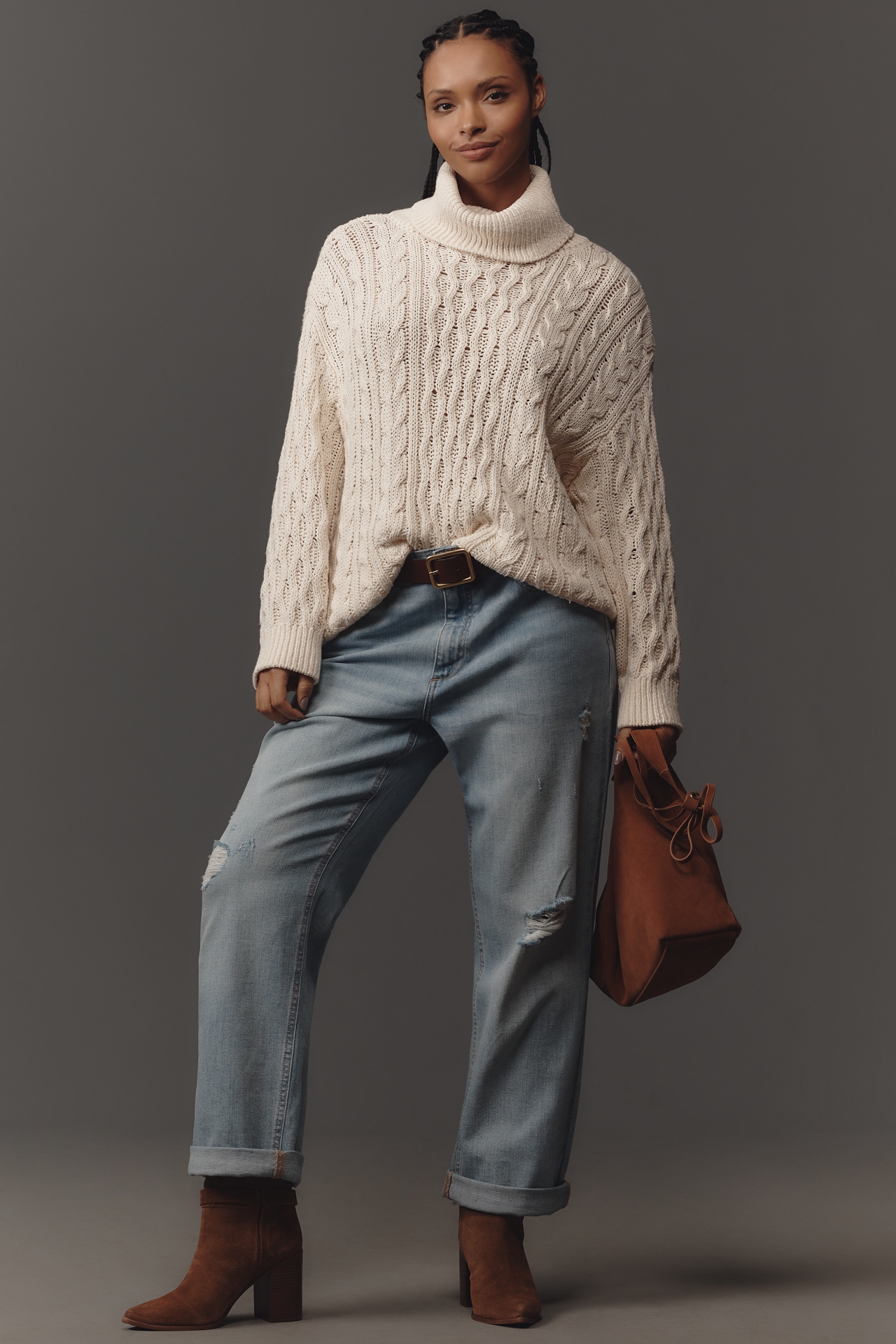 Pilcro Baggy Slim Boyfriend High-Rise Relaxed Jeans