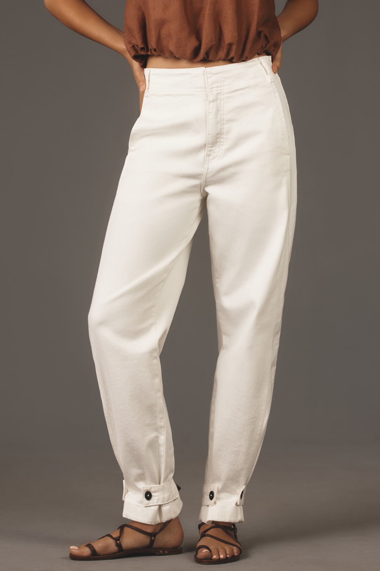 Maeve Tailored High-Rise Tapered Balloon Jeans