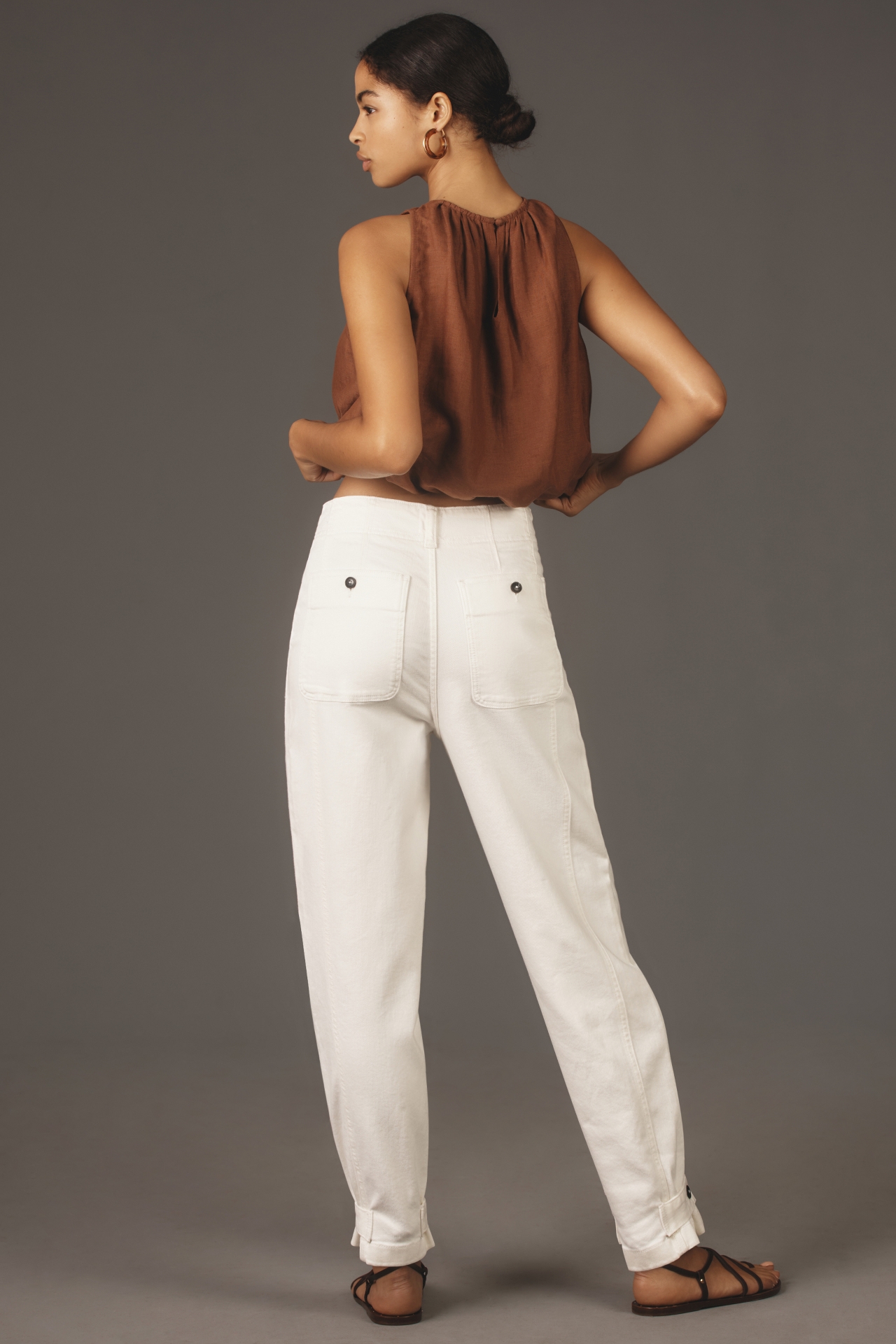 Maeve Tailored High-Rise Tapered Balloon Jeans