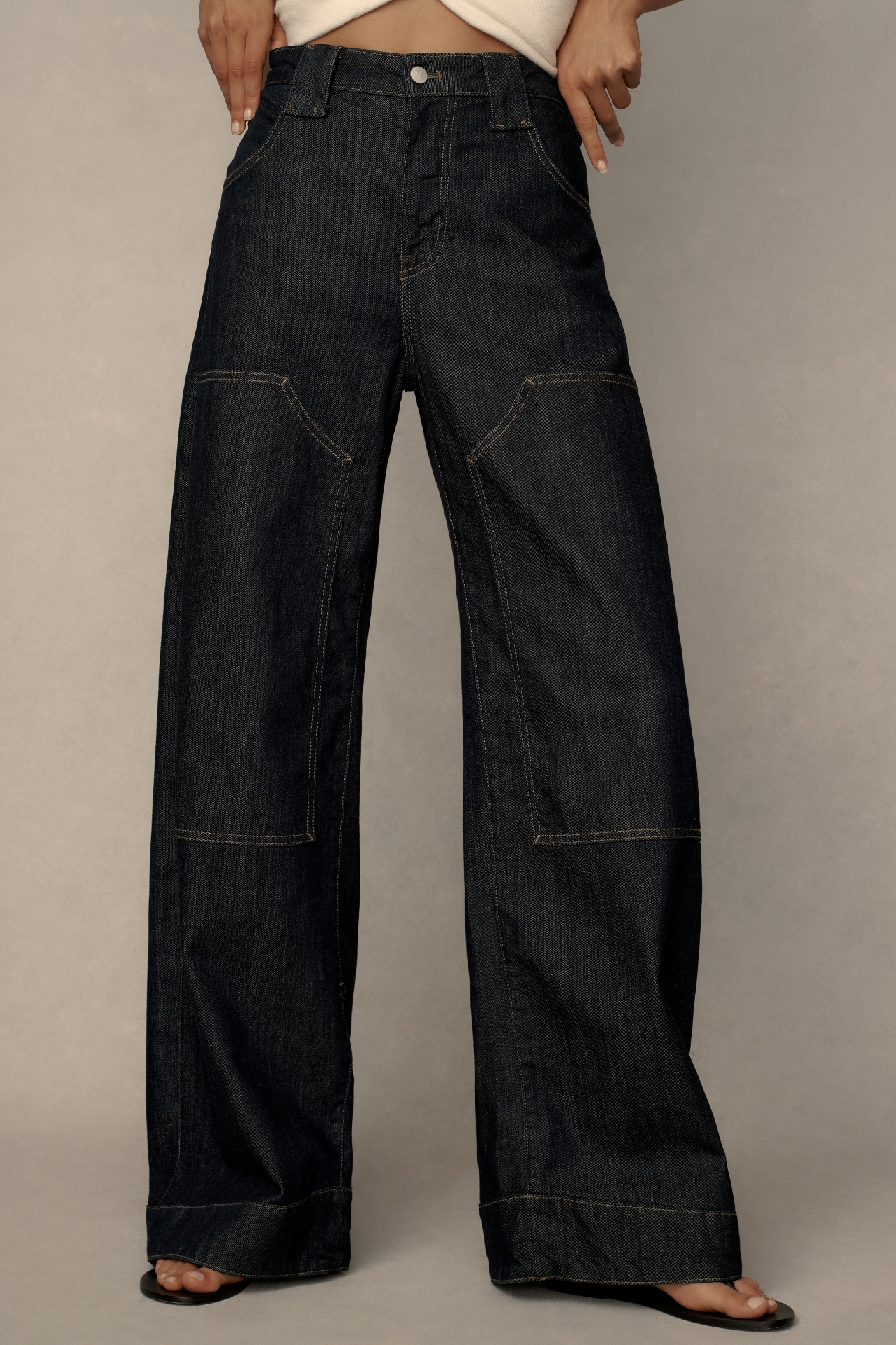 The Myra Low-Rise Tapered Jeans by Pilcro: Puddle Edition