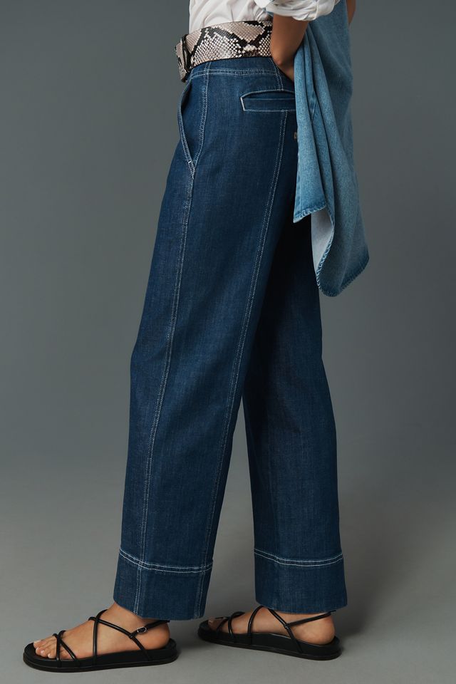 Pilcro Seamed High-Rise Flare Jeans #3