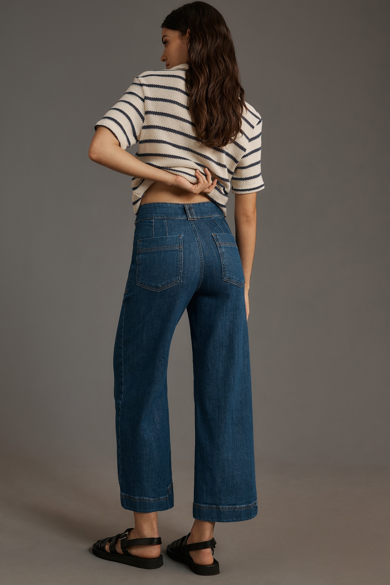 The Skipper High-Rise Wide-Leg Pants by Pilcro: Denim Edition