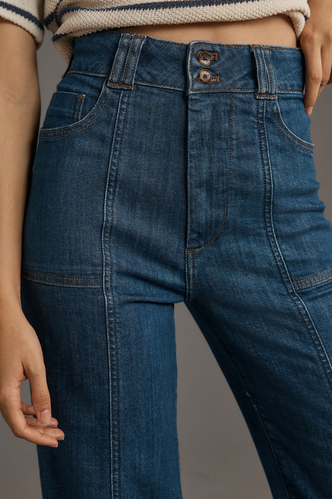 The Skipper High-Rise Wide-Leg Pants by Pilcro: Denim Edition