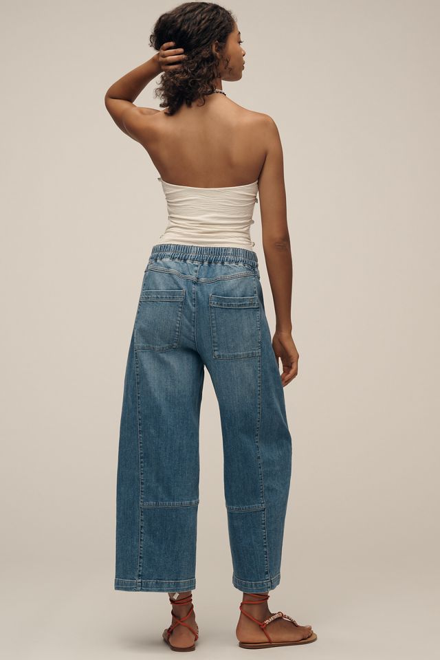 The Izzie Relaxed Pull-On Barrel Jeans by Pilcro #1