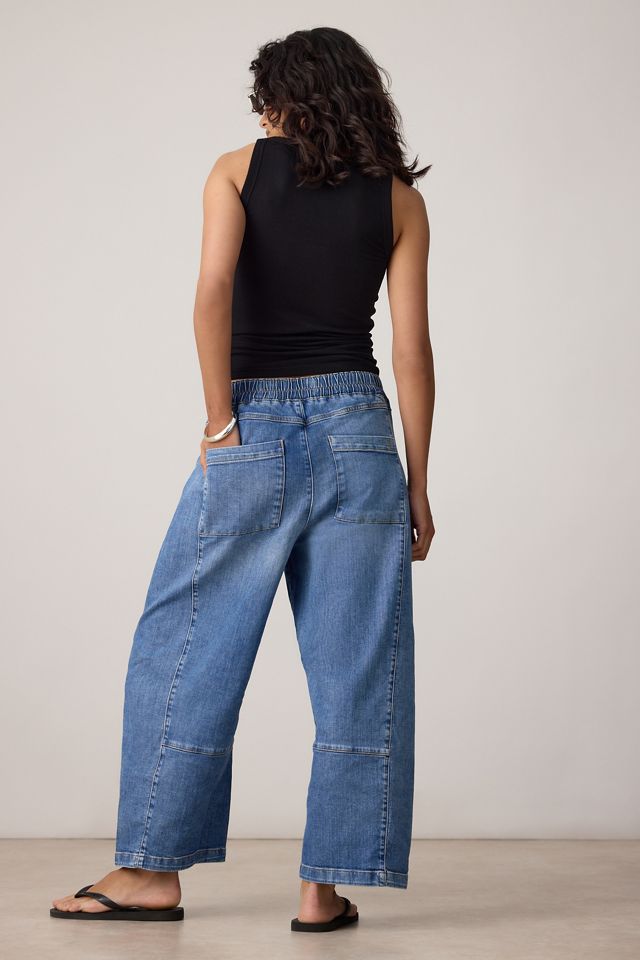 The Izzie Relaxed Pull-On Barrel Jeans by Pilcro #5