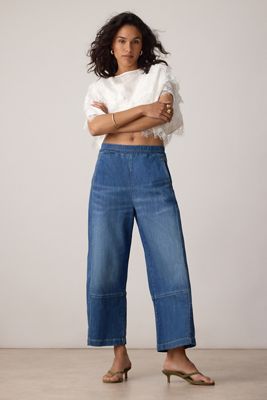 Jeans a Gamba Larga Rilassati Pull-On Izzie di Pilcro
