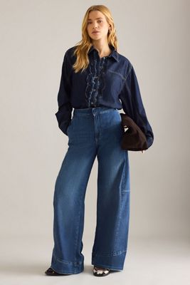 Jeans Barrel de Tiro Alto Pilcro Full Curve