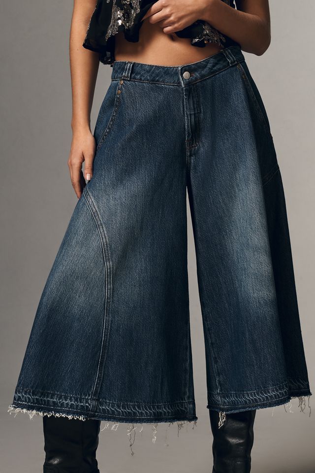 Pilcro Mid-Rise Culotte Jeans #1