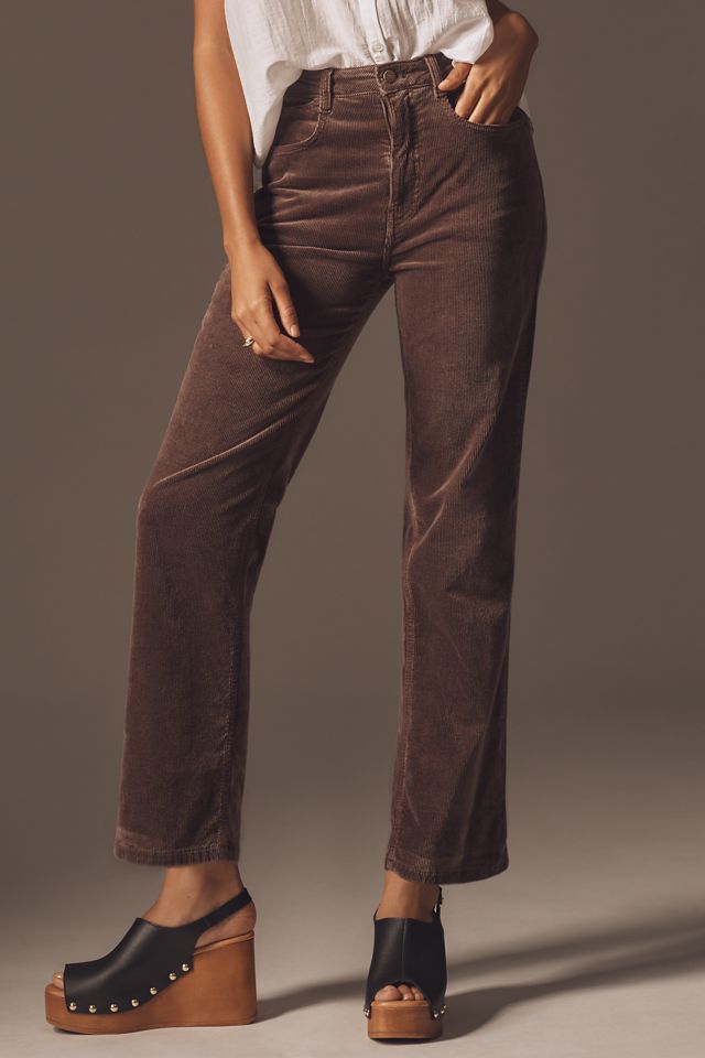 The Annie Corduroy High-Rise Straight-Leg Jeans by Pilcro #1