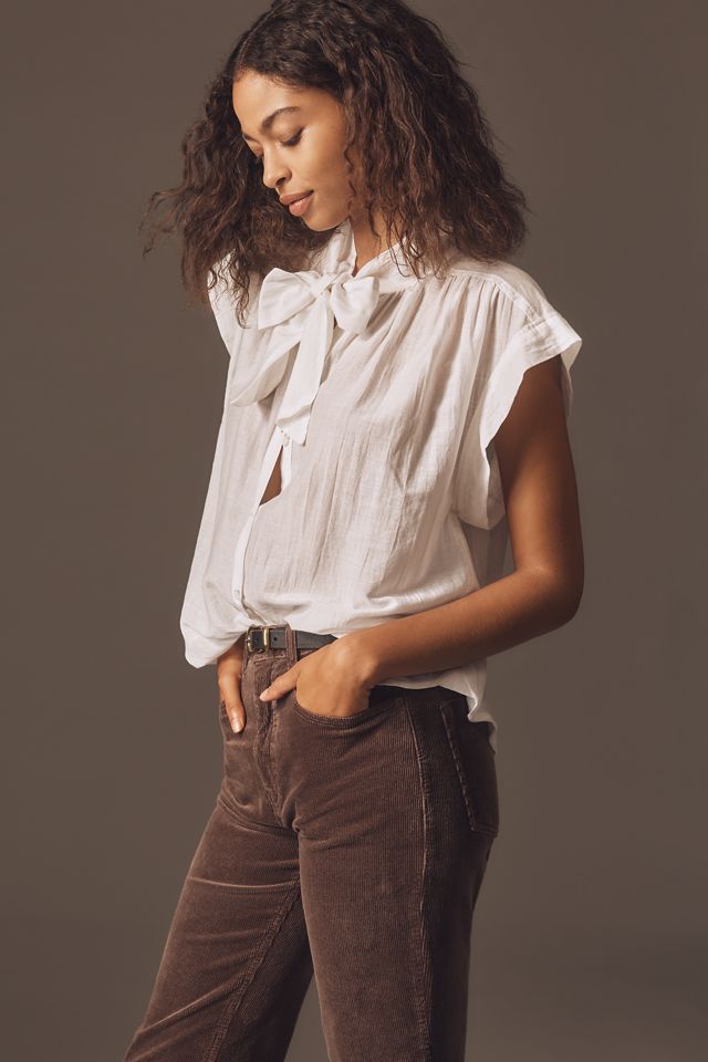 The Annie Corduroy High-Rise Straight-Leg Jeans by Pilcro #3