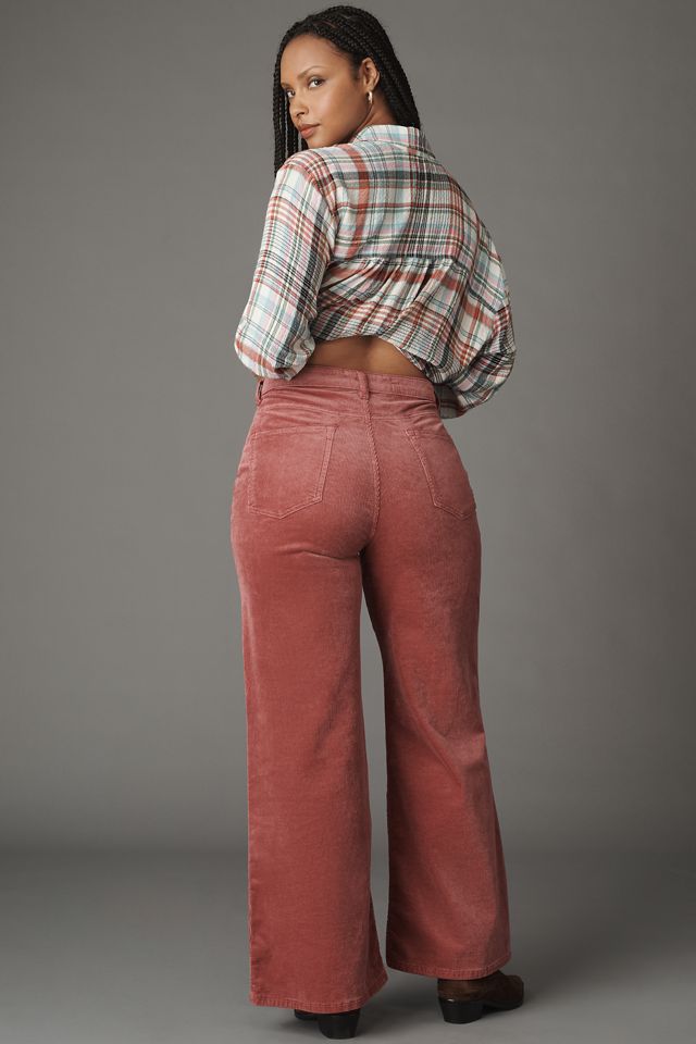 The Robbie Corduroy High-Rise Flare Jeans by Pilcro | Anthropologie