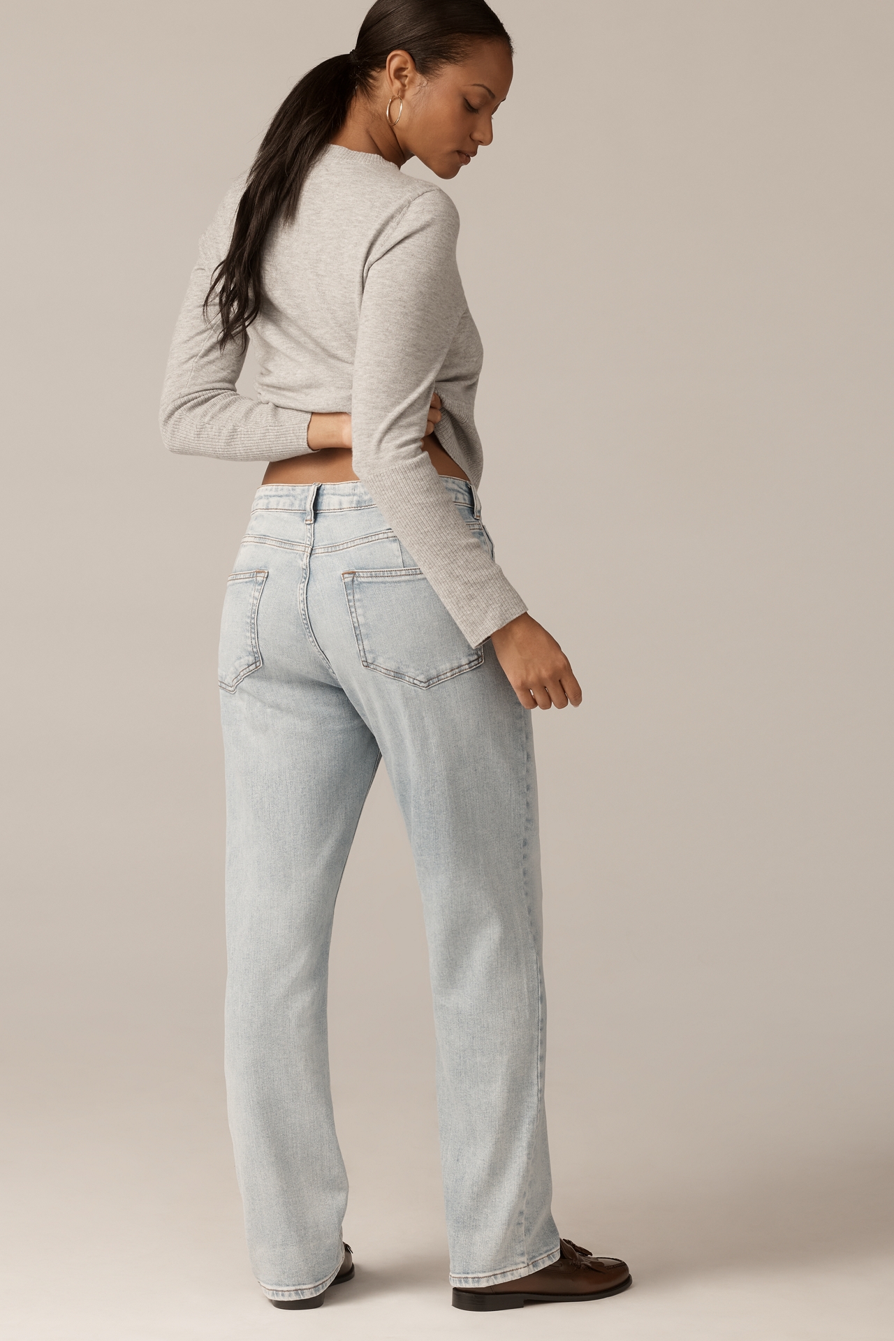 Pilcro The Curvy Baggy Boyfriend Mid-Rise Relaxed Jeans