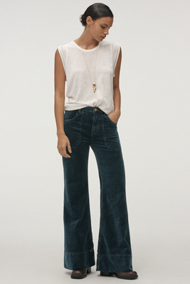Pilcro Rylan Velvet High-Rise Flare Jeans product page