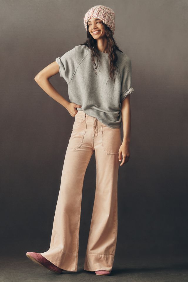 Pilcro Rylan Velvet High-Rise Flare Jeans #2