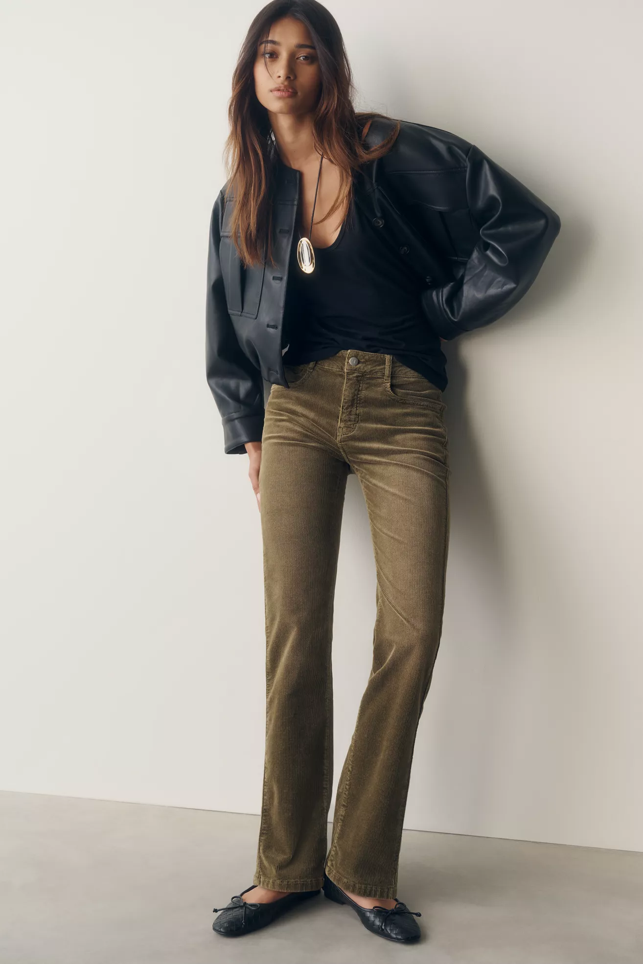 Pilcro Wren Mid Rise Straight Leg Corduroy Jeans